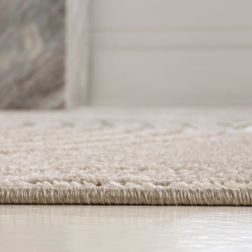 Sofia High-Low MidCentury Modern Arch Stripe Two-Tone Indoor/Outdoor Area Rug
